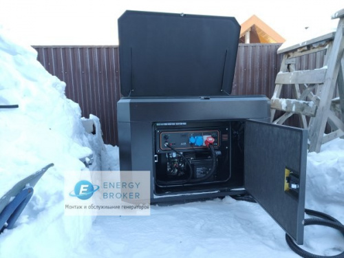 Бензогенератор Mitsui ZM 14000 E-3 в кожухе с АВР